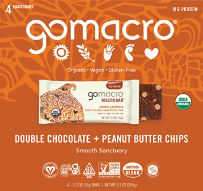 Go Macro 4Count Double Choc Chp & Pb 4 Count - 2.3 Oz - Image 1