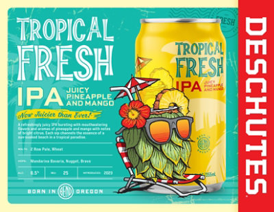 Deschutes Tropical Fresh Ipa Cans - 6-12 Fl. Oz. - Image 4