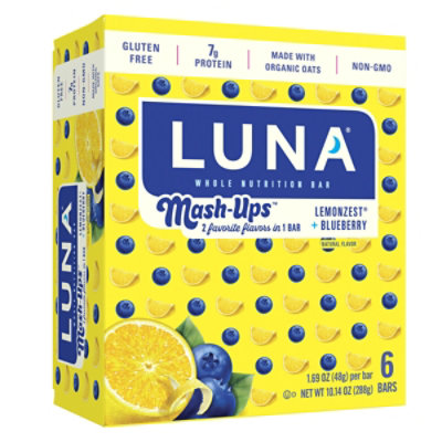 LUNA Mash-Ups LemonZest + Blueberry Whole Nutrition Bars - 10.14 Oz - Image 1