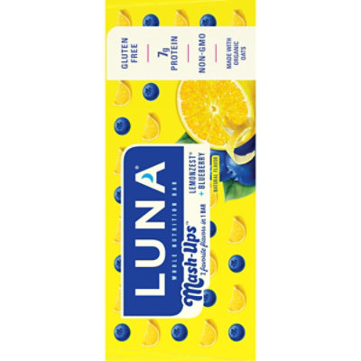 LUNA Mash-Ups LemonZest + Blueberry Whole Nutrition Bars - 10.14 Oz - Image 2