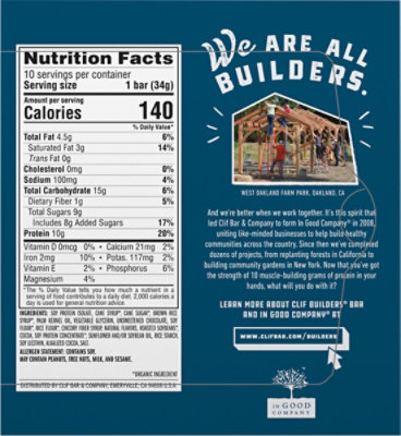 CLIF BUILDERS Minis Chocolate Mint 10g Protein Bars - 10 Count - Image 5