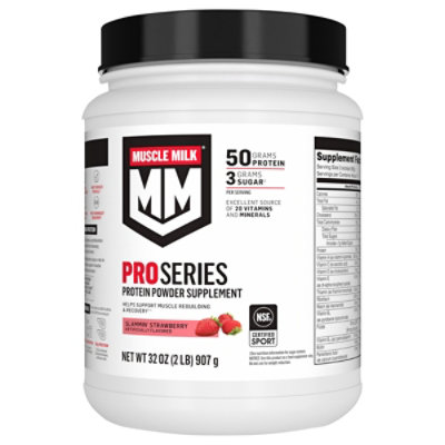 Muscle Milk Pro Series Slammin Strawberry Protein Powder 32 Lb - 32 OZ - Image 3