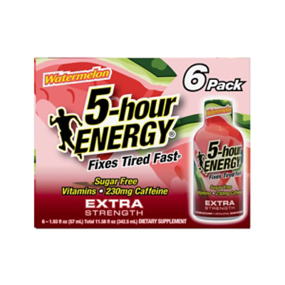 5-hour Energy Shot Extra Strength Watermelon -1.93 Oz 6 Pack - Image 1