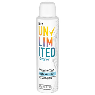 Degree Unlimited Clean Dry Spray Antiperspirant Deodorant - 3.8 Fl. Oz. - Image 3