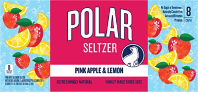 Polar Seltzer Pink Apple Lemon - 8-12 Fl. Oz. - Image 7