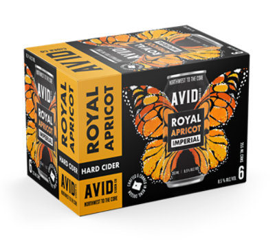 Avid Cider Royal Apricot Imperial 6 Count - 12 Fl. Oz. - Image 1