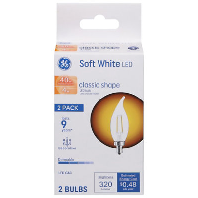 Ge Led 40w Sw Bent Tip Clear - 2 CT - Image 3