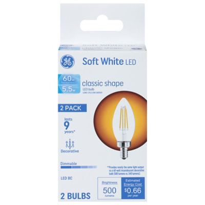 Ge Led 60w Sw Blunt Clear Tip - 2 CT - Image 3