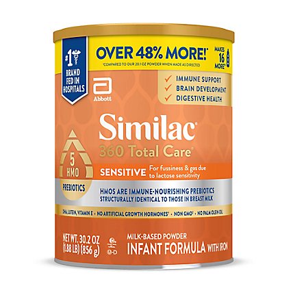Similac 360 Total Care Sensitive Infant Formula Powder - 30.2 Oz - Image 1