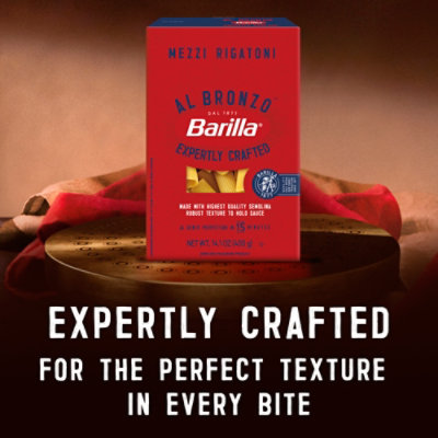 Barilla Al Bronzo Mezzi Rigatoni Pasta - 14.1 Oz - Image 2