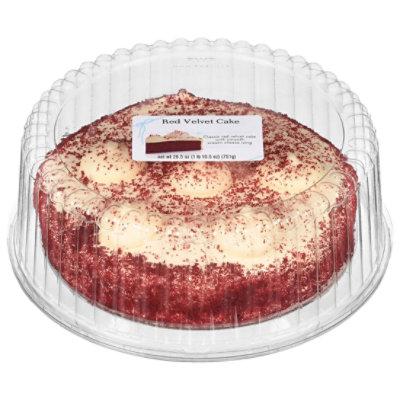 8 Inch 1 Layer Red Velvet Cake - 26.5 Oz - Image 1