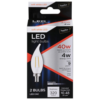 Signature SELECT Bulb Led 40w Clear Multi Bent Tip - 2 CT - Image 3