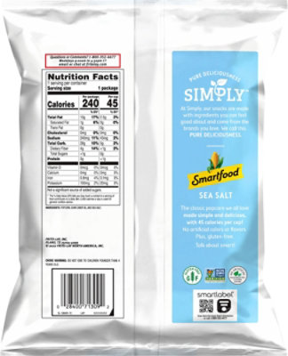 Smartfood Popcorn Simply Sea Salt - 1.625 OZ - Image 6