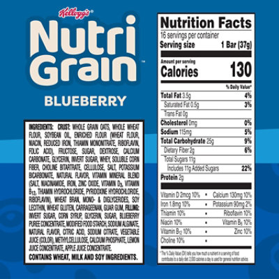 Nutri Grain Bars Blueberry 16 Ct - 20.8 OZ - Image 3