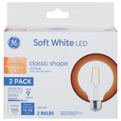 Ge Led 40w Sw Globe G25 Frost - 2 CT - Image 2