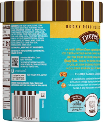 Dreyer's Rocky Road Collection Churro Dulce De Leche Drive Ice Cream 48fz - 48 FZ - Image 6