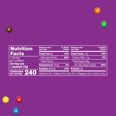 M&M's Cookies & Cream Cookie Sandiwch Pack - 4-14 Fl. Oz. - Image 8