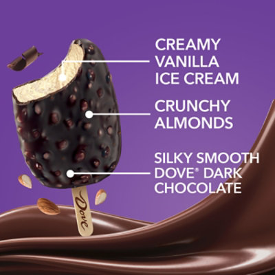 Dove Dark Chocolate Almond Vanilla Mini Ice Cream Stick Multipack - 6-11.1 Fl. Oz. - Image 2