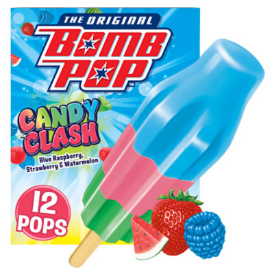 Bomb Pop Candy Clash Ice Pops - 12 Count - Image 1