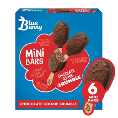 Blue Bunny Chocolate Cookie Crumble Mini Bars 6 Count - 11 Fl. Oz. - Image 1