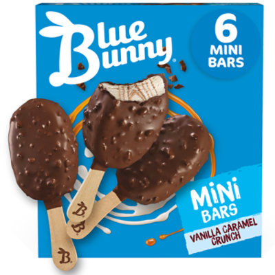 Blue Bunny Vanilla Caramel Crunch Mini Bars, 6 Count - 11 Fl. Oz. - Image 1