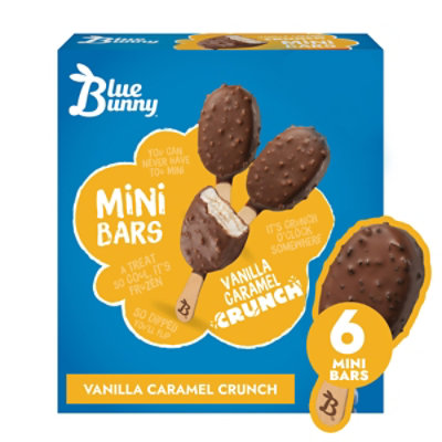 Blue Bunny Vanilla Caramel Crunch Mini Bars, 6 Count - 11 Fl. Oz. - Image 2