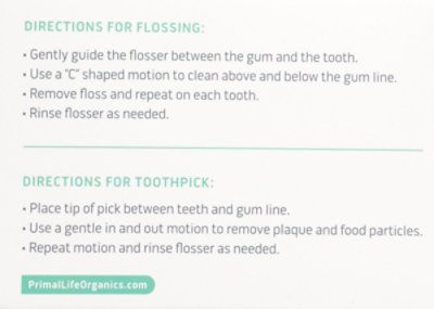 Primal Life Organics Dental Floss Bamboo Charcoal - 30 CT - Image 3
