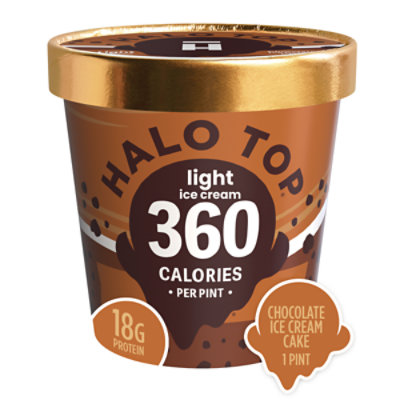 Halo Top Chocolate Ice Cream Cake Light Ice Cream - 1 Pint - Image 1