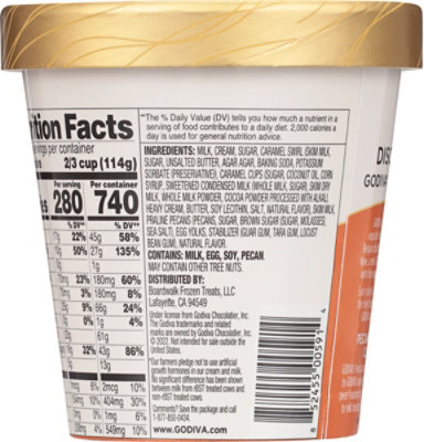 Godiva Pecan Caramel Cluster Ice Cream - 14 Fl. Oz. - Image 6