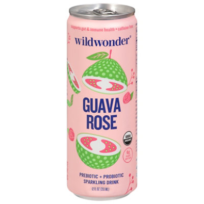 Wildwonder Guava Rose Sparkling Prebiotic Soda - 12 Oz - Image 3