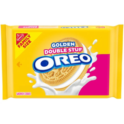 OREO Double Stuf Golden Sandwich Cookies Family Size - 18.71 Oz - Image 1