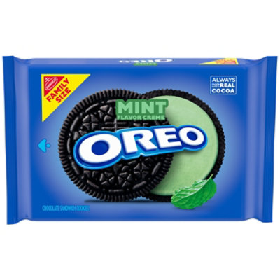 OREO Mint Creme Chocolate Sandwich Cookies Family Size - 18.71 Oz - Image 1