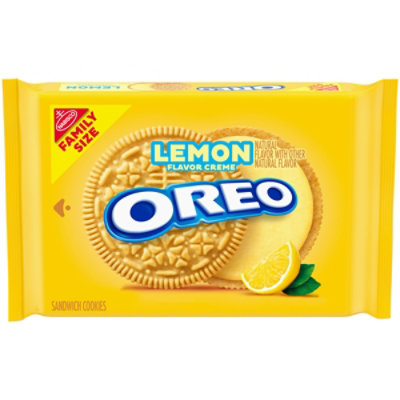 OREO Lemon Creme Sandwich Cookies Family Size - 18.71 Oz - Image 1