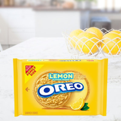 OREO Lemon Creme Sandwich Cookies Family Size - 18.71 Oz - Image 5