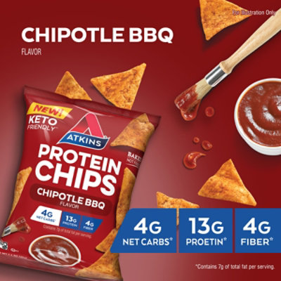 Atkins Chipotle Barbecue Protein Chips - 1.1 Oz - Image 6