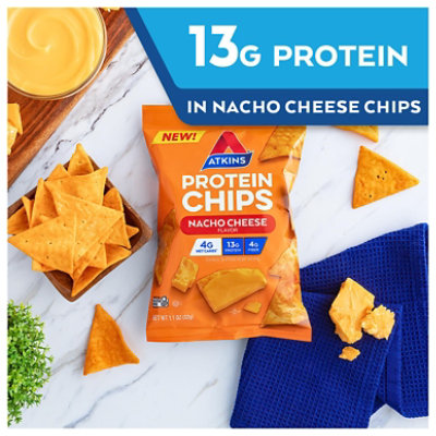 Atkins Nacho Cheese Protein Chips - 8-1.1 Oz - Image 6