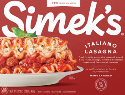 Simek's Lasagna Italiano Family Size - 32 Oz - Image 2