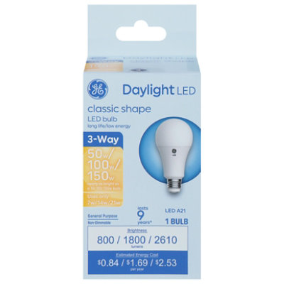 GE Classic Shape 3-Way LED A21 Light Bulb - Each - Image 3