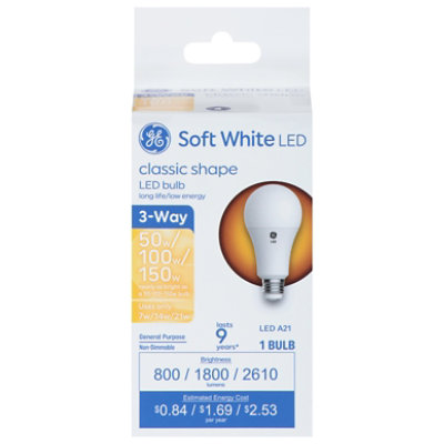 Ge Led 50/150 3way White Cec - 1 CT - Image 3