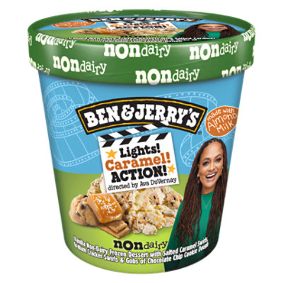 Ben & Jerry's Lights Caramel Action Vanilla Non Dairy Frozen Dessert - 16 Oz