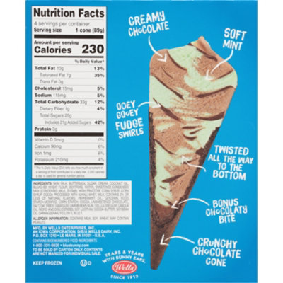 Blue Bunny Mint Chocolate Twist Cones 4 Count - 18 Fl. Oz. - Image 3