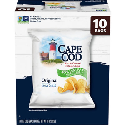 Cape Cod Less Fat Original Potato Chips - 10 Ct - 1 Oz - Image 1