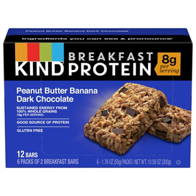 KIND Protein Peanut Butter Banana Dark Chocolate Breakfast Bar - 6-1.76 Oz - Image 3