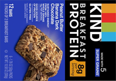 KIND Protein Peanut Butter Banana Dark Chocolate Breakfast Bar - 6-1.76 Oz - Image 6