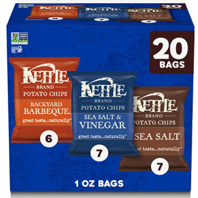 Kettle Brand Kettle Cooked Potato Chips Variety - 20 Ct - 1 Oz - Image 1