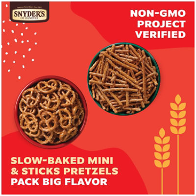 Snyder's of Hanover Pretzel Sticks and Mini Pretzels Variety - 20 Ct - 0.92 Oz - Image 2