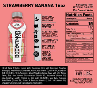 BODYARMOR Lyte Strawberry Banana Bottle - 16 Fl. Oz. - Image 6