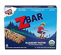 CLIF Kid Zbar Blueberry Muffin Organic Granola Bar Snack - 6-7.62 Oz