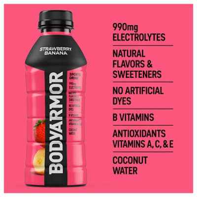 BODYARMOR SuperDrink Strawberry Banana Bottles - 6-20 Fl. Oz. - Image 4