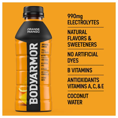 BODYARMOR SuperDrink Orange Mango Bottles - 6-20 Fl. Oz. - Image 4